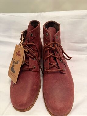 Kodiak Men's Red-Burgundy Suede Chukka Boots
